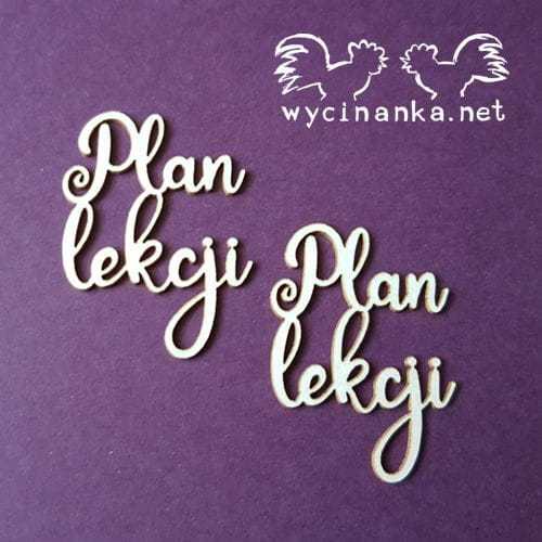 BACK TO SCHOOL 5861 Zestaw napisów Plan lekcji - 2 sztuki