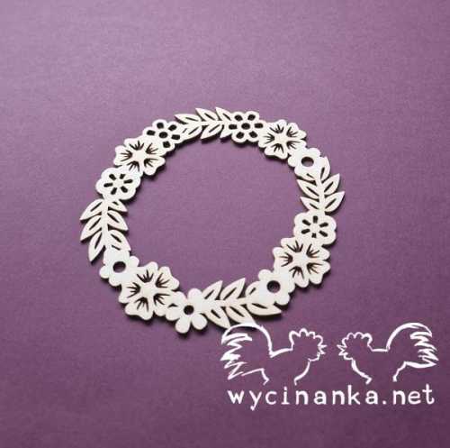 BLOOMING - 6009 Okrągła ramka z kwiatów