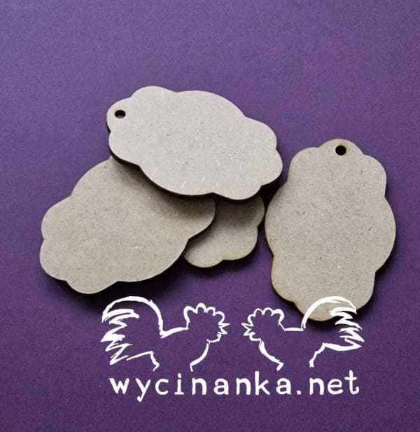 TAG SETS 6069 Zestaw plakietek HDF - 4 sztuki wzór 3