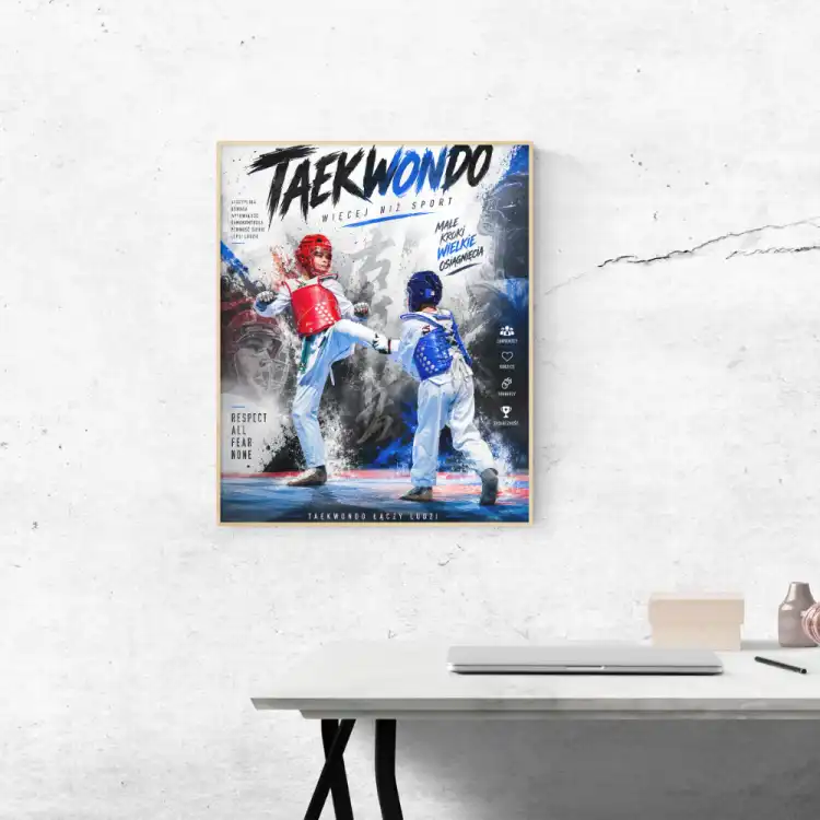 Plakat Taekwondo – dla zawodnika i fana - wersja jasna