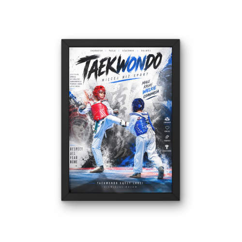 Plakat Taekwondo – dla zawodnika i fana - wersja jasna