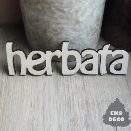 ND015-M herbata - drewniany napis