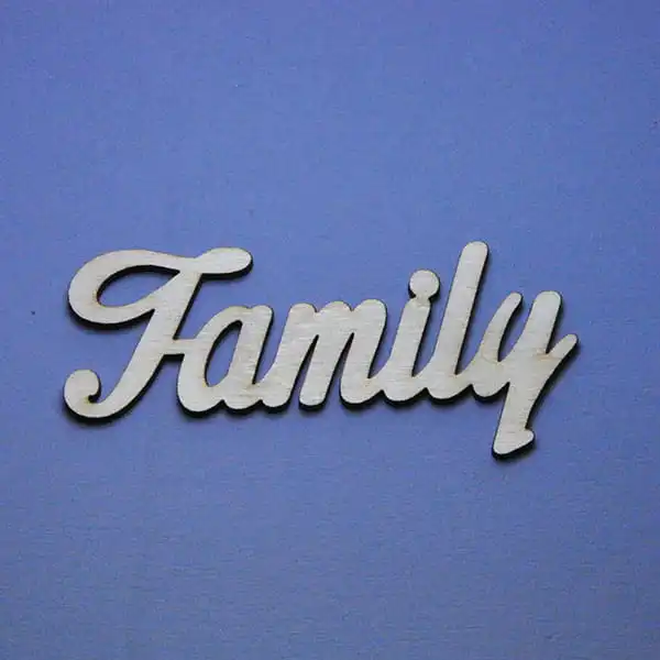 ND057-M Family - napis drewniany