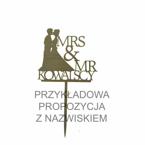 OP083 Topper do tortów " Kowalscy" - para młoda