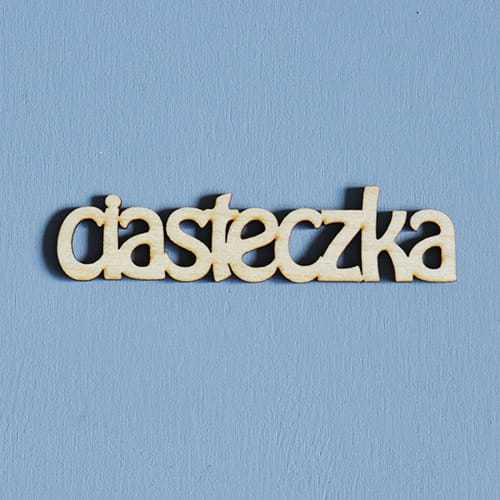 ND049-M ciasteczka - drewniany napis ze sklejki