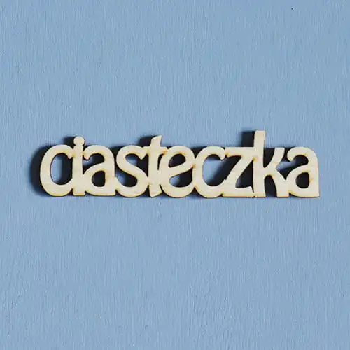ND049-M ciasteczka - drewniany napis ze sklejki