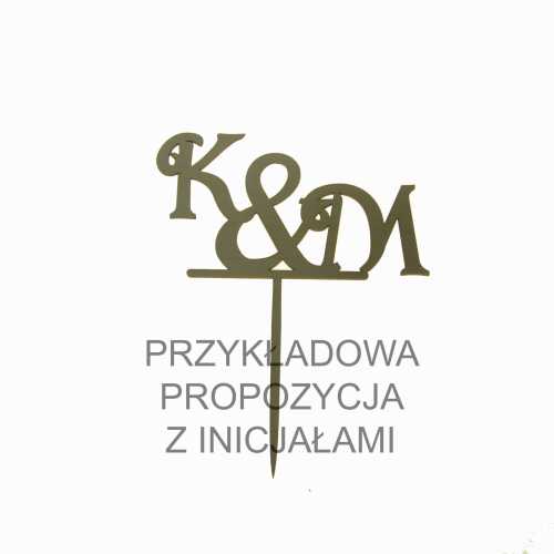 OP085 Topper do tortów INICJAŁY