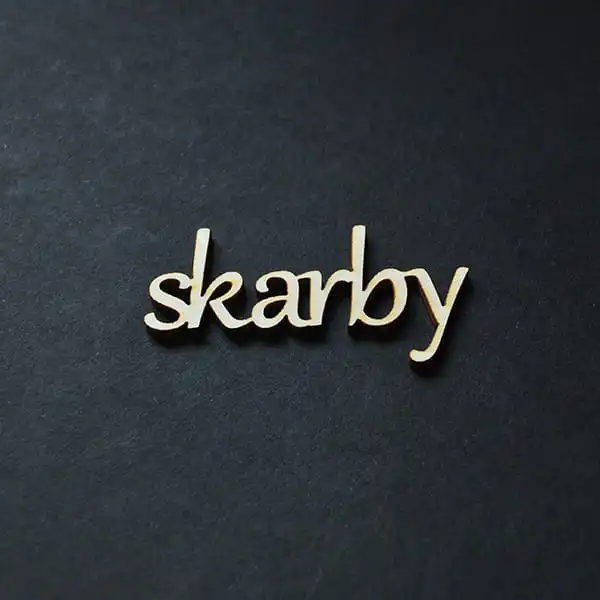 ND065-M Skarby- napis drewniany