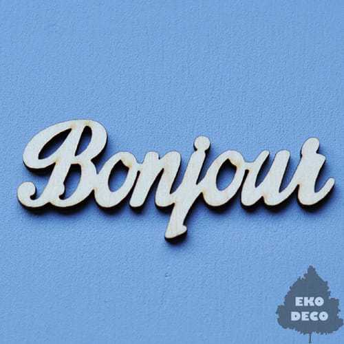 ND038-M BONJOUR - francuski napis