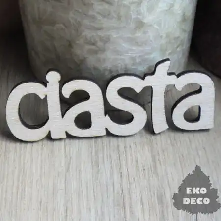 ND017-M Napis z drewna CIASTA