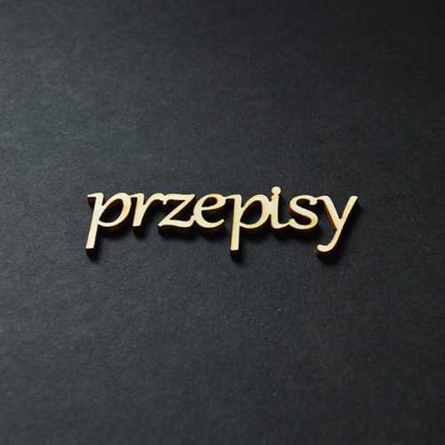 ND058-M Przepisy – napis drewniany