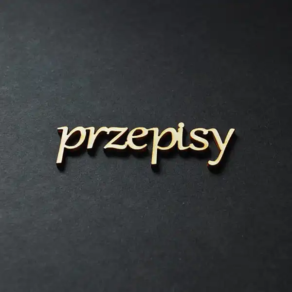 ND058-M Przepisy – napis drewniany